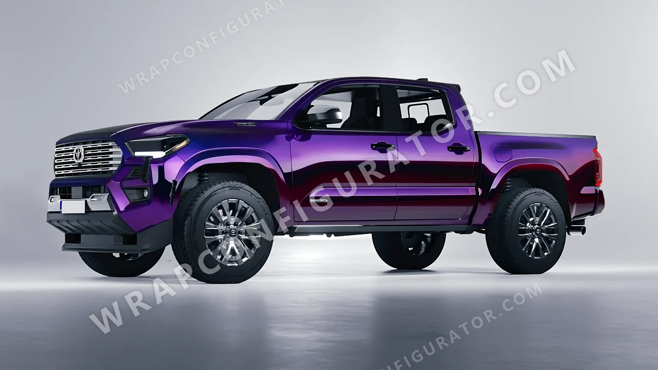 Black Toyota Tacoma 2024 wrapped in 3M Gloss Wicked GP298