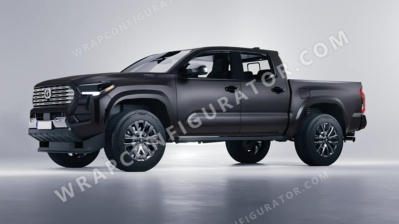 Black Toyota Tacoma 2024 wrapped in Avery Dennison Black SW900-180-O