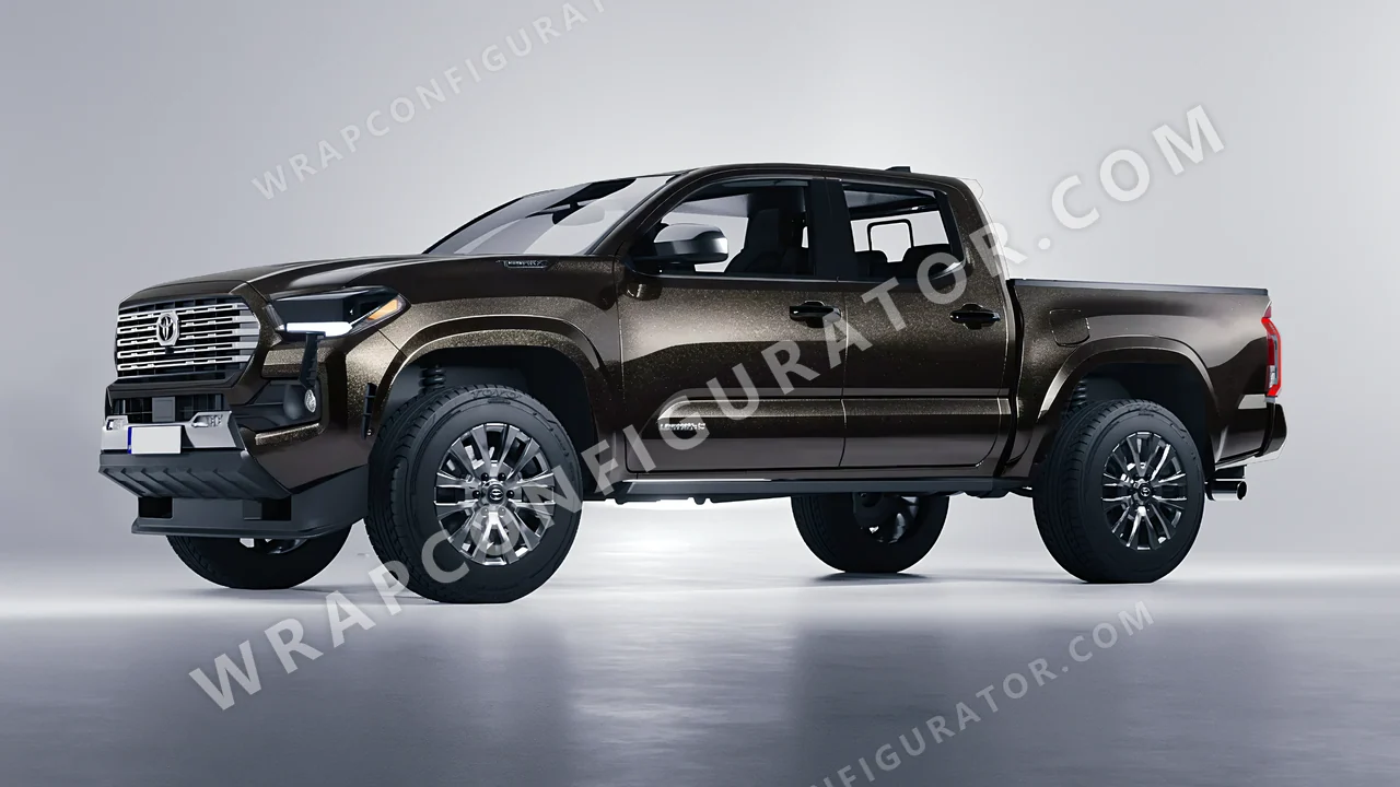 Black Toyota Tacoma 2024 wrapped in Avery Dennison Black SW900-192-M