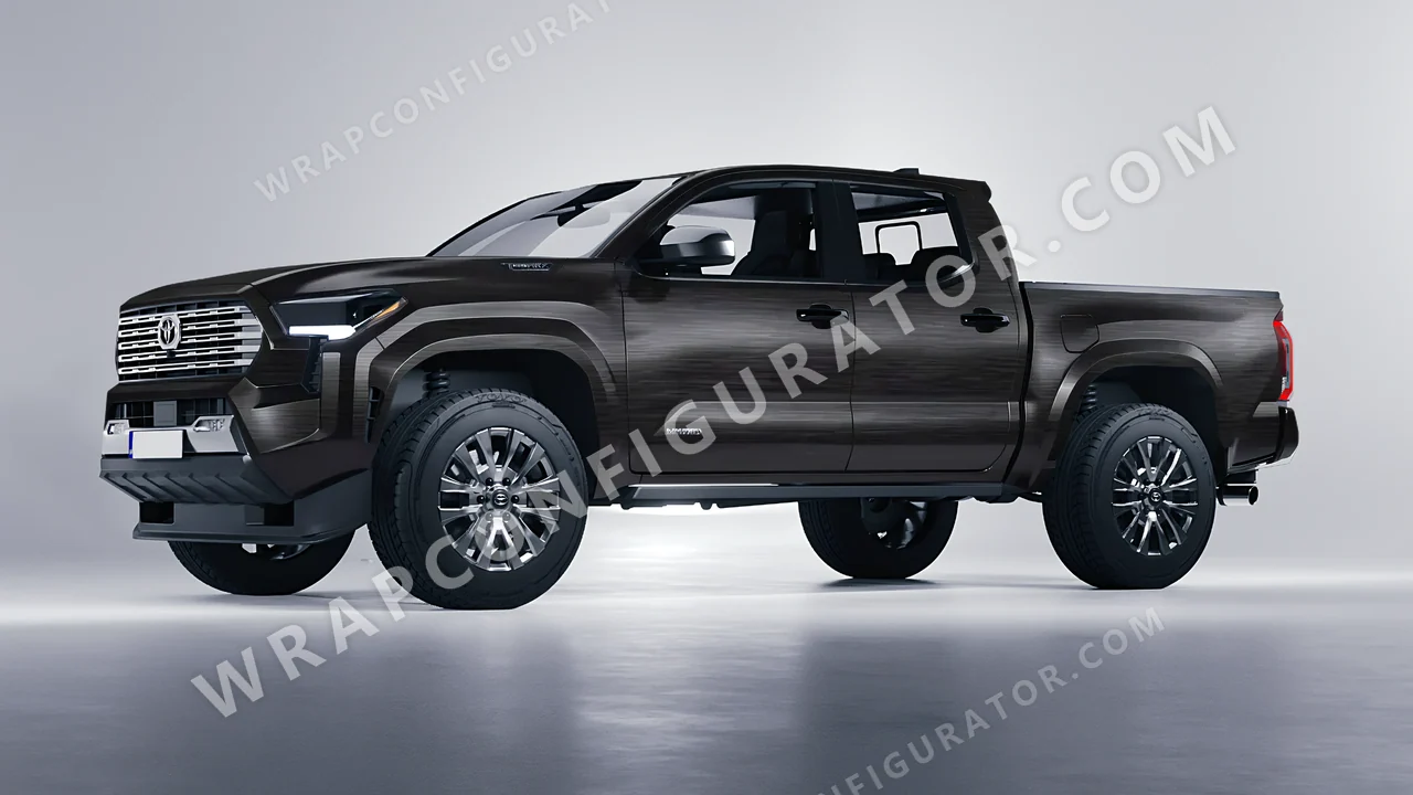 Black Toyota Tacoma 2024 wrapped in Avery Dennison Brushed Black SW900-193-X