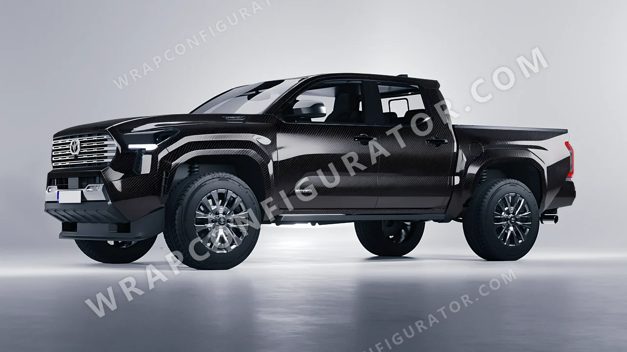 Black Toyota Tacoma 2024 wrapped in Colourshield PPF by HyperPro Black 6D01B-P