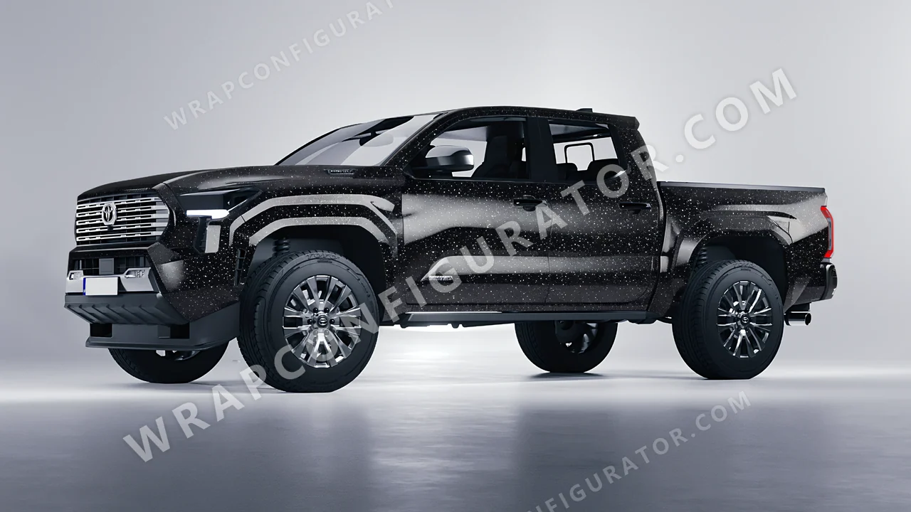 Black Toyota Tacoma 2024 wrapped in Colourshield PPF by HyperPro Black MDF01-P