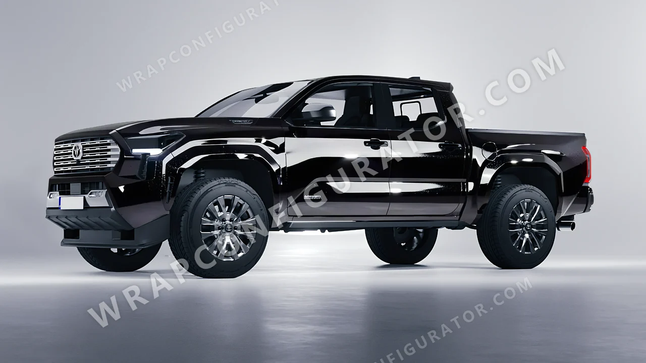 Black Toyota Tacoma 2024 wrapped in Inozetek Dynamic PPF Midnight Black DPPF909