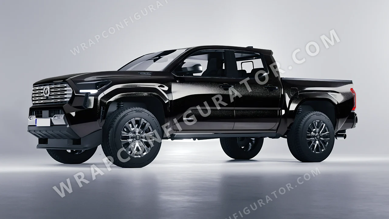 Black Toyota Tacoma 2024 wrapped in Inozetek Dynamic PPF Perfect Black DPPF908