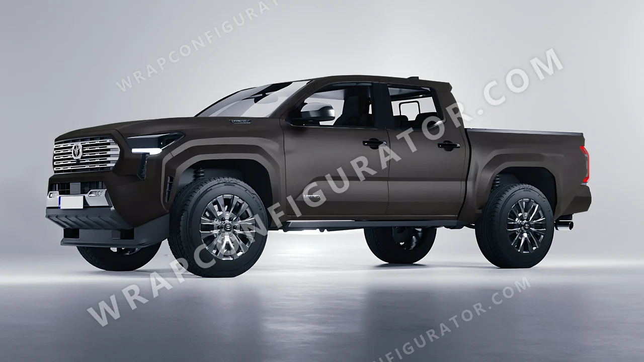 Black Toyota Tacoma 2024 wrapped in KPMF Absolute Matt Perfect Black K75810