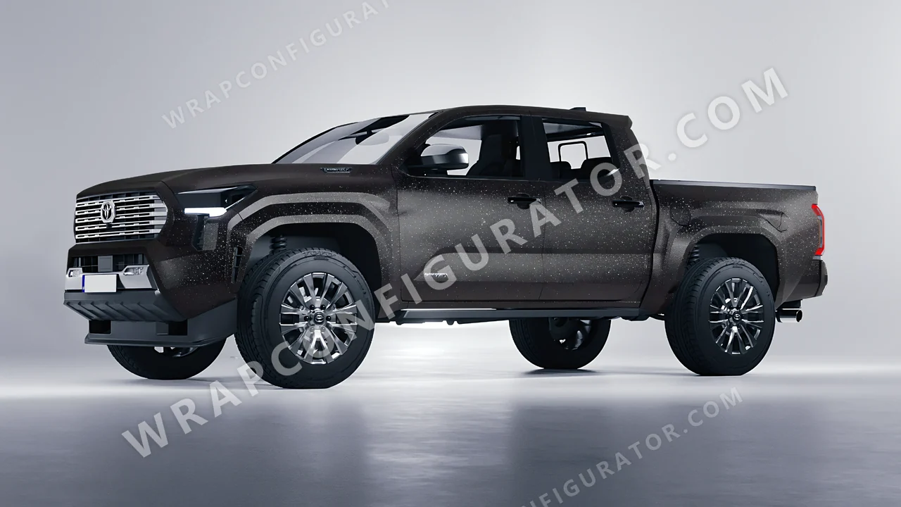 Black Toyota Tacoma 2024 wrapped in KPMF Black Matt K89021