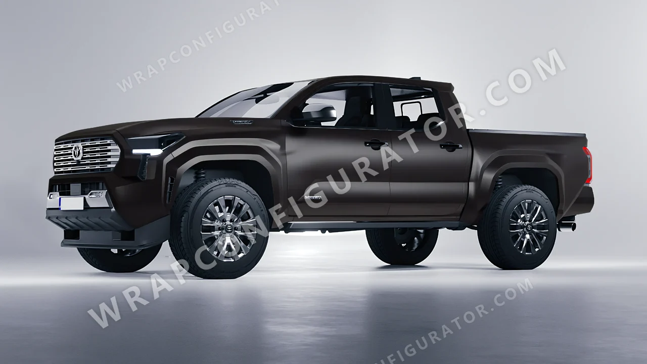 Black Toyota Tacoma 2024 wrapped in ORACAL Black 970RA-070M