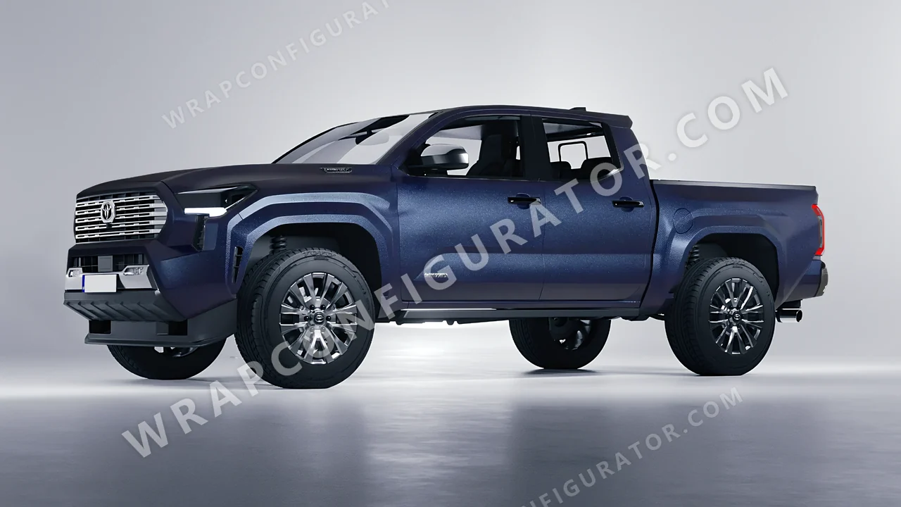 Black Toyota Tacoma 2024 wrapped in ORACAL Moonlight 970RA-190M