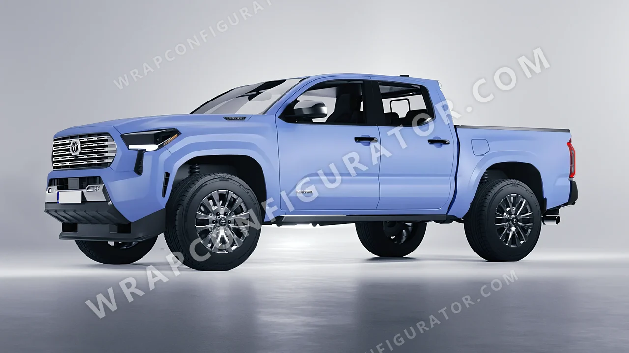 Blue Toyota Tacoma 2024 wrapped in Avery Dennison Dreamline Blue SW900-616-O