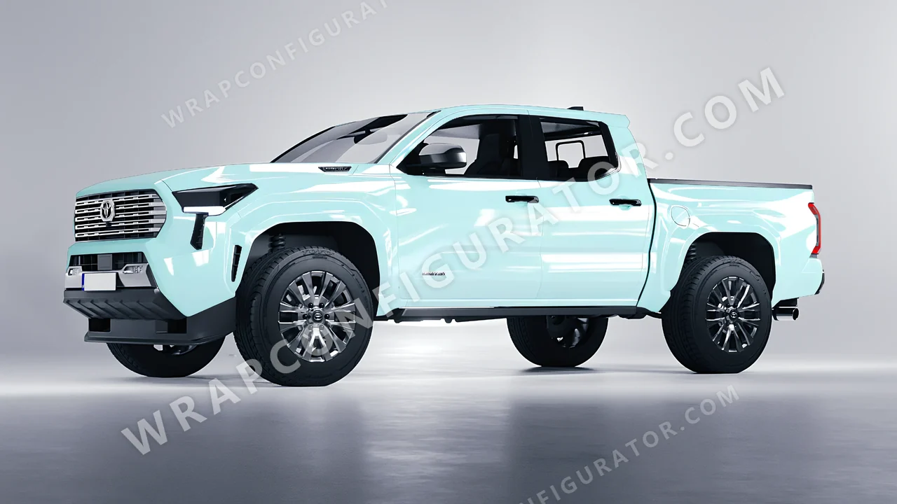 Blue Toyota Tacoma 2024 wrapped in Colourshield PPF by HyperPro Baby Blue HGF29-P