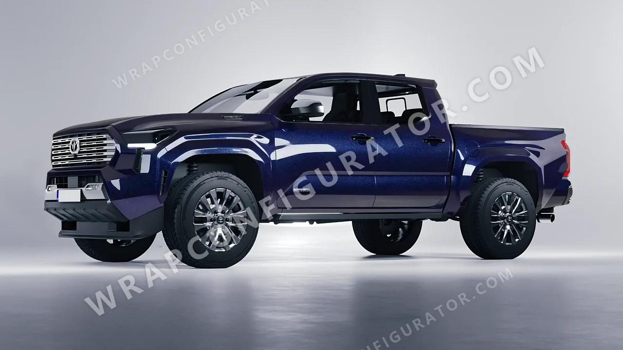 Blue Toyota Tacoma 2024 wrapped in Colourshield PPF by HyperPro Cobalt Blue GAF46-P