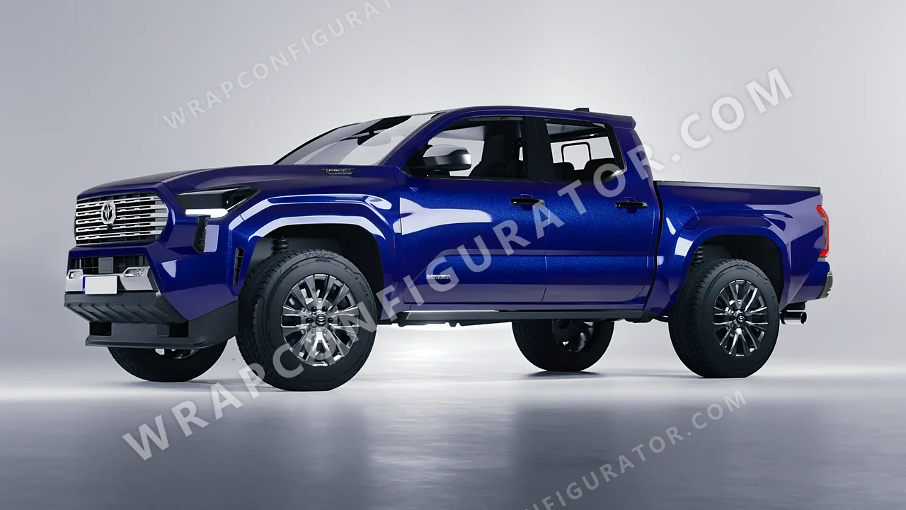 Blue Toyota Tacoma 2024 wrapped in Colourshield PPF by HyperPro Deep Blue HGM72-P