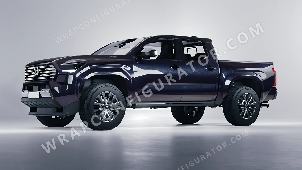 Blue Toyota Tacoma 2024 wrapped in Colourshield PPF by HyperPro Gray/Blue GAF25-P