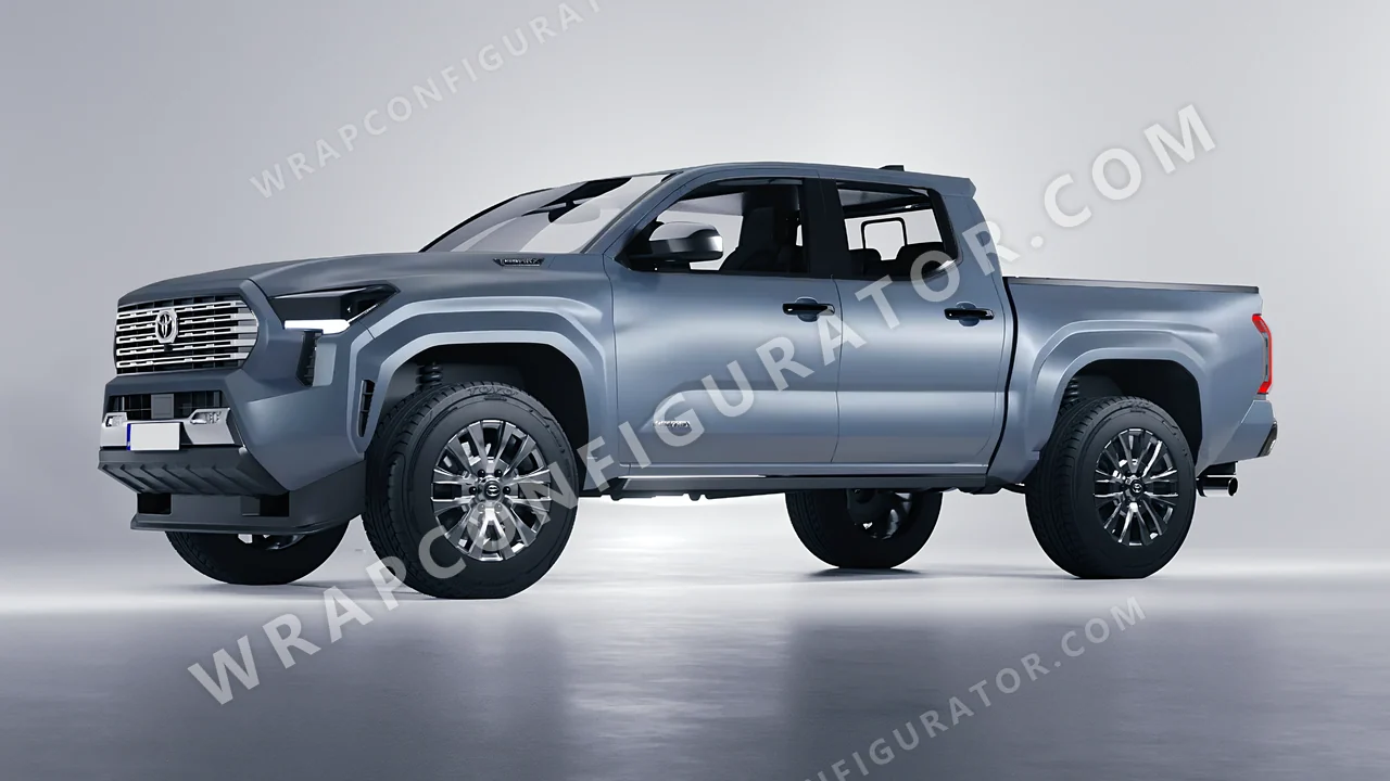 Blue Toyota Tacoma 2024 wrapped in Colourshield PPF by HyperPro Gray/Blue SMF40-P