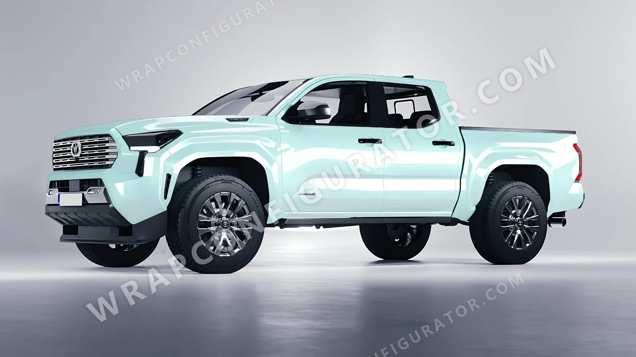 Blue Toyota Tacoma 2024 wrapped in Colourshield PPF by HyperPro Ice Blue GAF49-P