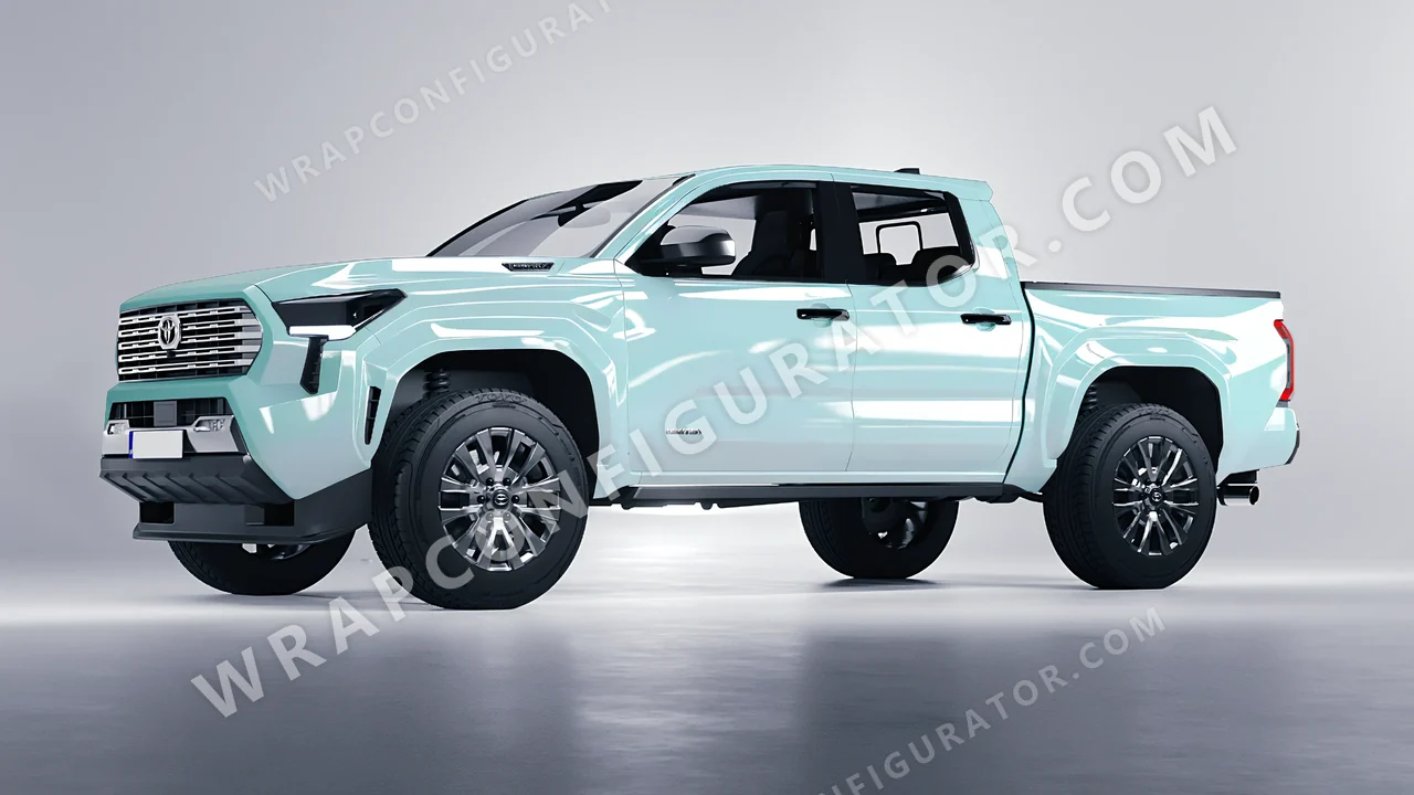 Blue Toyota Tacoma 2024 wrapped in Colourshield PPF by HyperPro Light Blue HGF69-P