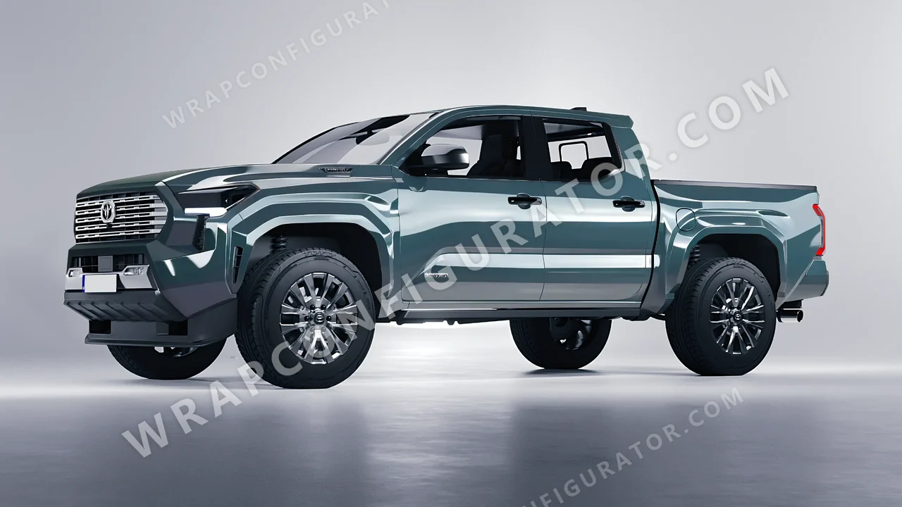 Blue Toyota Tacoma 2024 wrapped in Inozetek Dynamic PPF Copaze Blue CPZE101