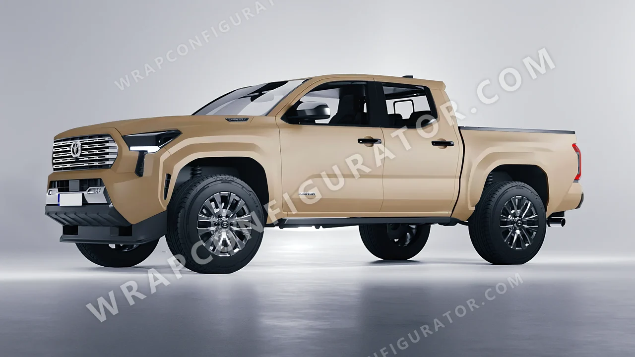 Blue Toyota Tacoma 2024 wrapped in KPMF Matt Stealth Tundra K75531