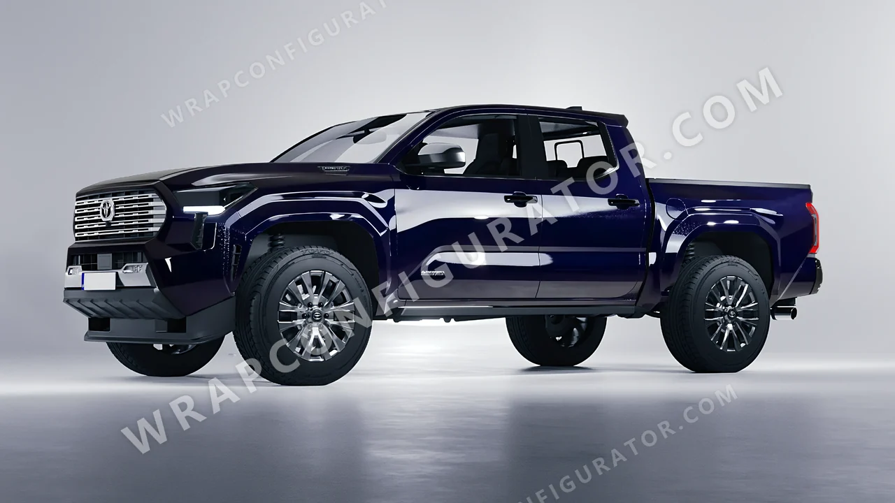 Blue Toyota Tacoma 2024 wrapped in ORACAL Gt3 Blue 970RA-111G
