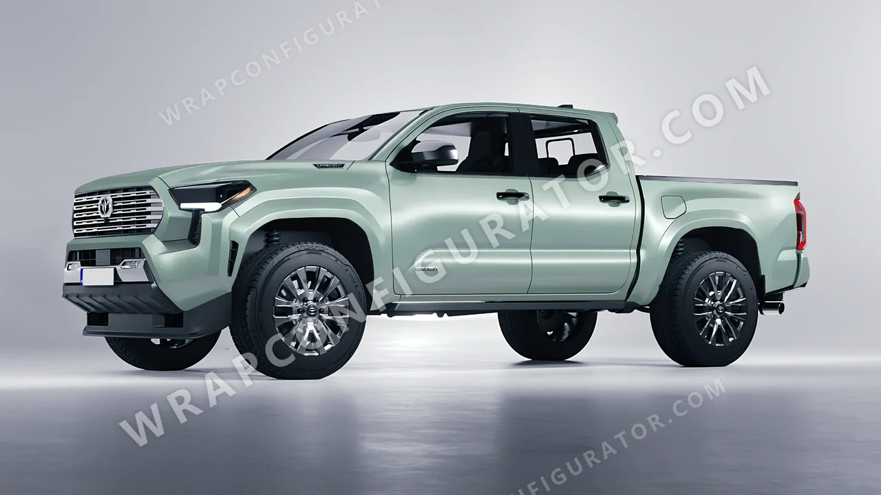 Green Toyota Tacoma 2024 wrapped in Avery Dennison Jade SW900-702-O