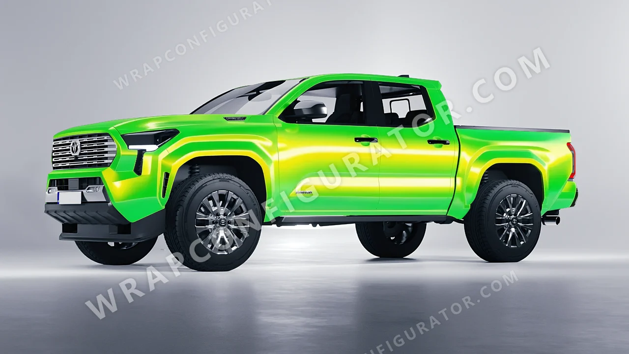 Green Toyota Tacoma 2024 wrapped in Colourshield PPF by HyperPro Green GSF02-P
