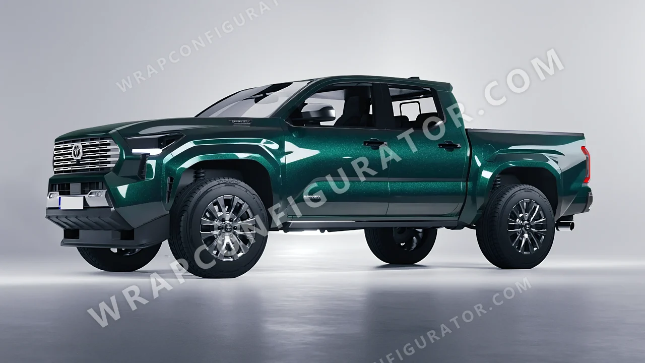 Green Toyota Tacoma 2024 wrapped in Colourshield PPF by HyperPro Green HGM59-P