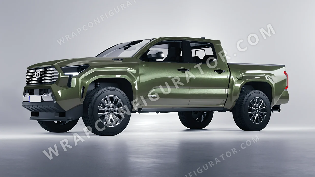 Green Toyota Tacoma 2024 wrapped in Colourshield PPF by HyperPro Laurel Green HGM53-P