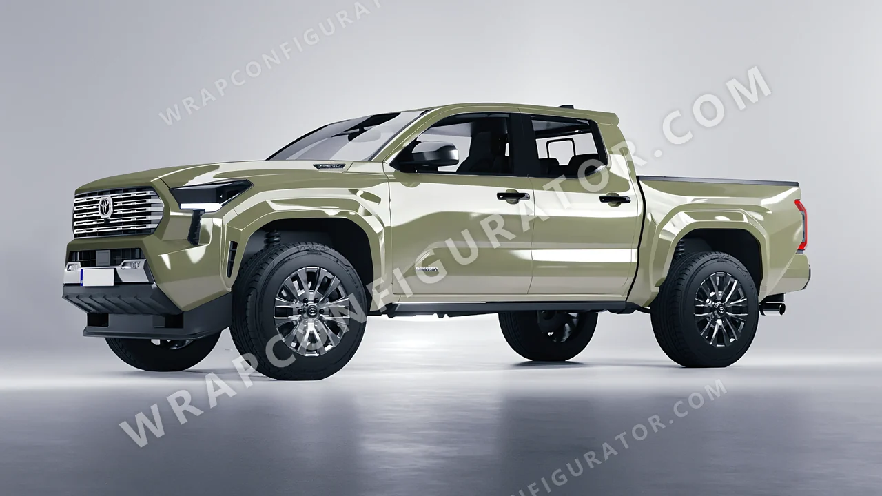 Green Toyota Tacoma 2024 wrapped in Colourshield PPF by HyperPro Light Green HGF19-P