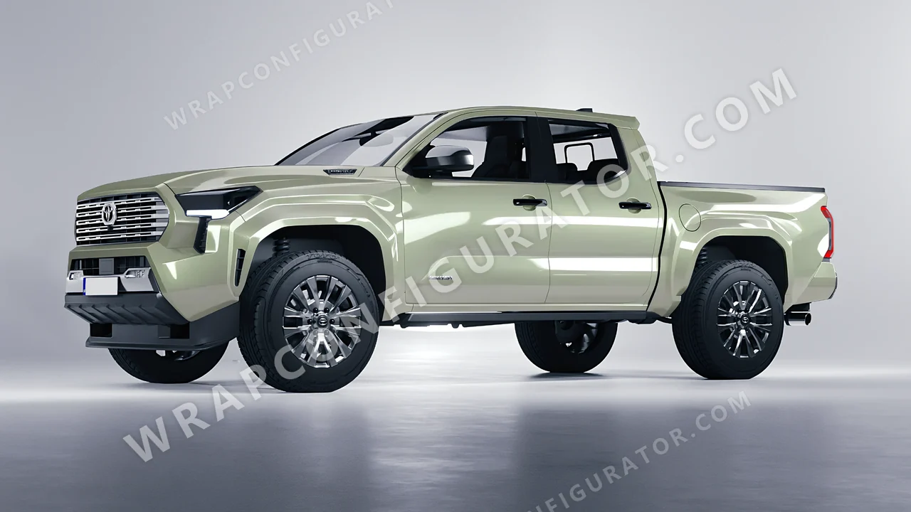 Green Toyota Tacoma 2024 wrapped in Colourshield PPF by HyperPro Light Laurel Green HGM66-P