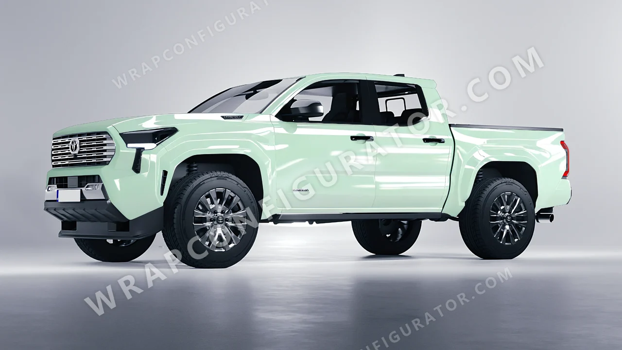 Green Toyota Tacoma 2024 wrapped in Colourshield PPF by HyperPro Light Mint Green HGF41-P