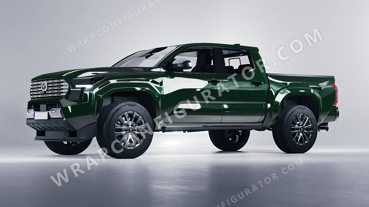 Green Toyota Tacoma 2024 wrapped in Colourshield PPF by HyperPro Racing Green HGF84-P