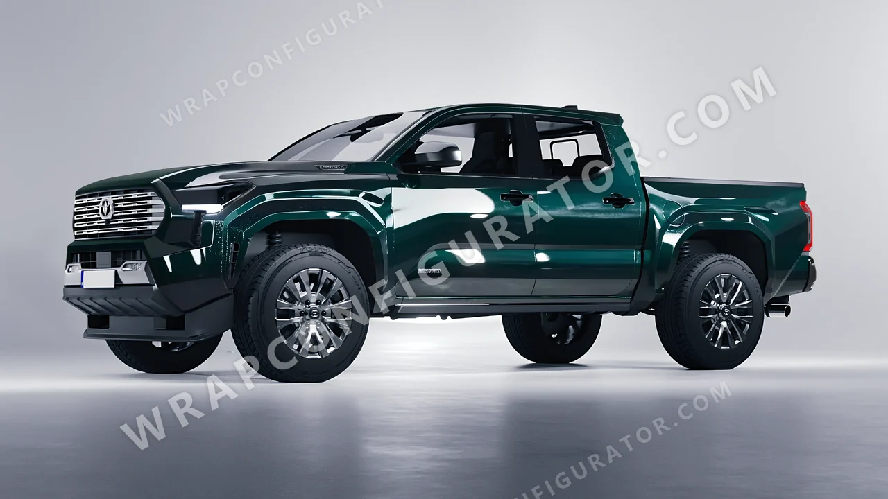 Green Toyota Tacoma 2024 wrapped in Colourshield PPF by HyperPro Sacramento Green HGF35-P