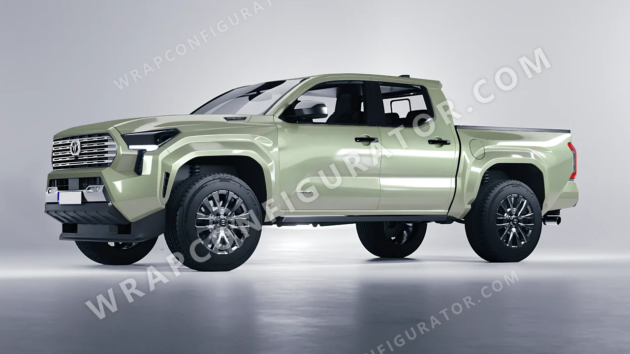 Green Toyota Tacoma 2024 wrapped in Colourshield PPF by HyperPro Shadow Green HGM71-P