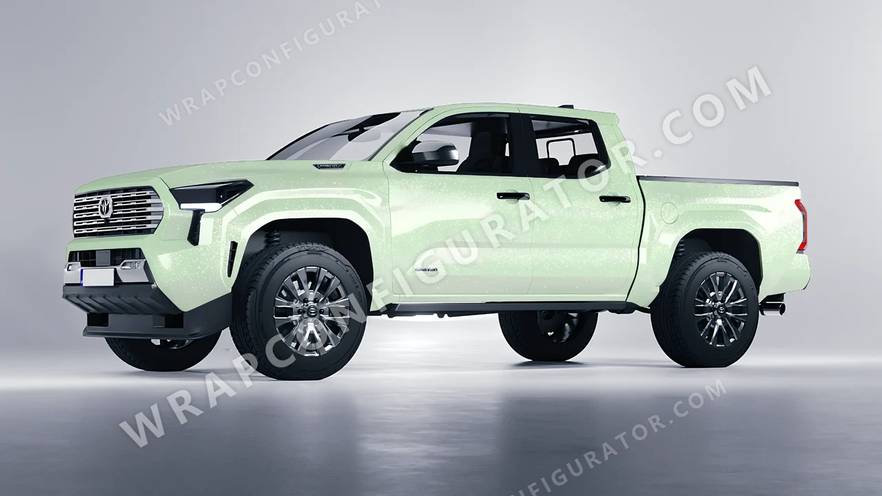 Green Toyota Tacoma 2024 wrapped in Colourshield PPF by HyperPro Spring Green GPF08-P