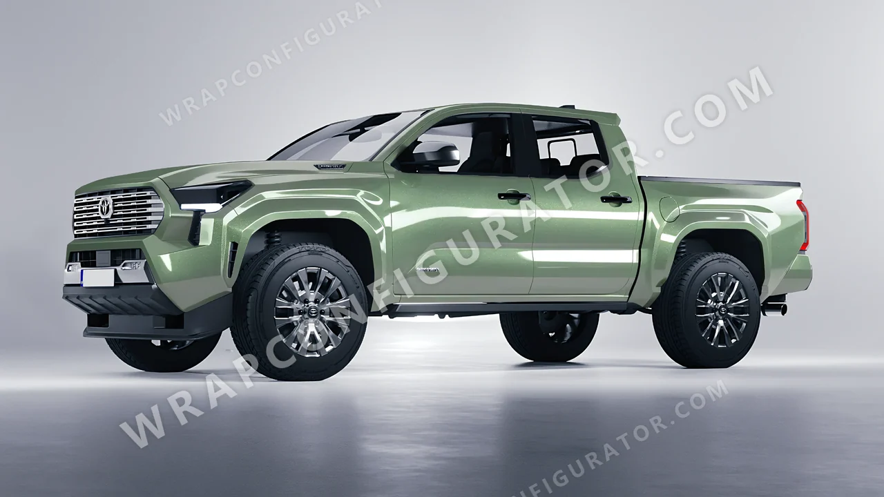 Green Toyota Tacoma 2024 wrapped in Colourshield PPF by HyperPro Spring Green HGM69-P