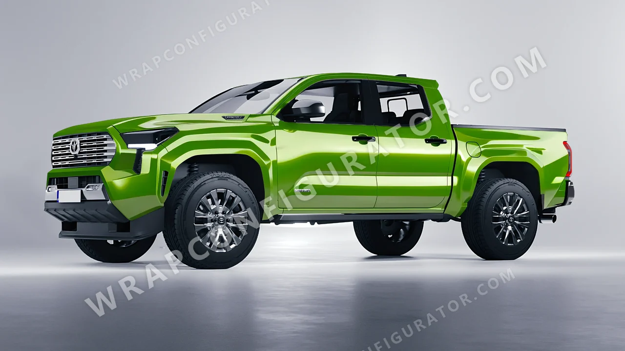Green Toyota Tacoma 2024 wrapped in Inozetek Dynamic PPF Drift HQ Java Green DHQ999