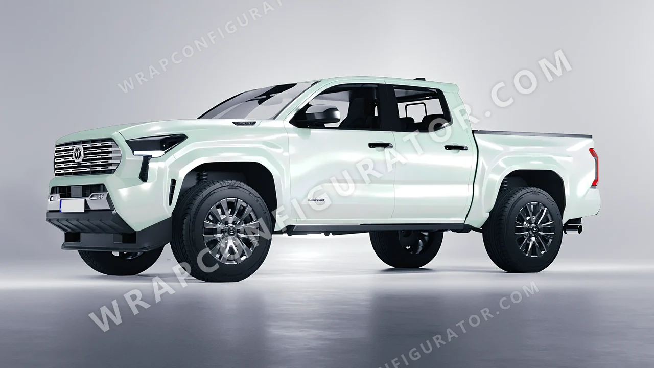 Green Toyota Tacoma 2024 wrapped in ORACAL Pearl Green 970RA-992G