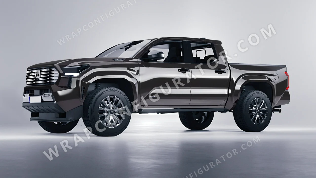 Grey Toyota Tacoma 2024 wrapped in 3M Meteor Gray HG81