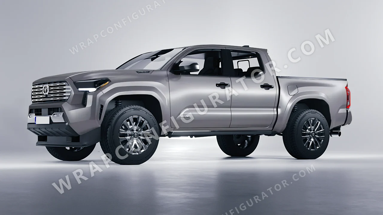 Grey Toyota Tacoma 2024 wrapped in Avery Dennison Grey SW900-833-O