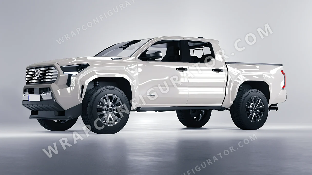 Grey Toyota Tacoma 2024 wrapped in Colourshield PPF by HyperPro Bright Gray HGF91-P