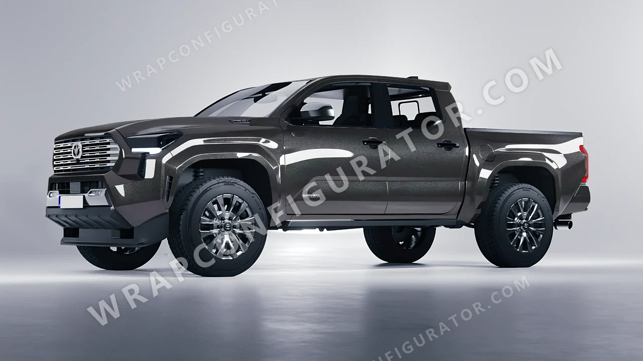 Grey Toyota Tacoma 2024 wrapped in Colourshield PPF by HyperPro Dark Gray HGM70-P