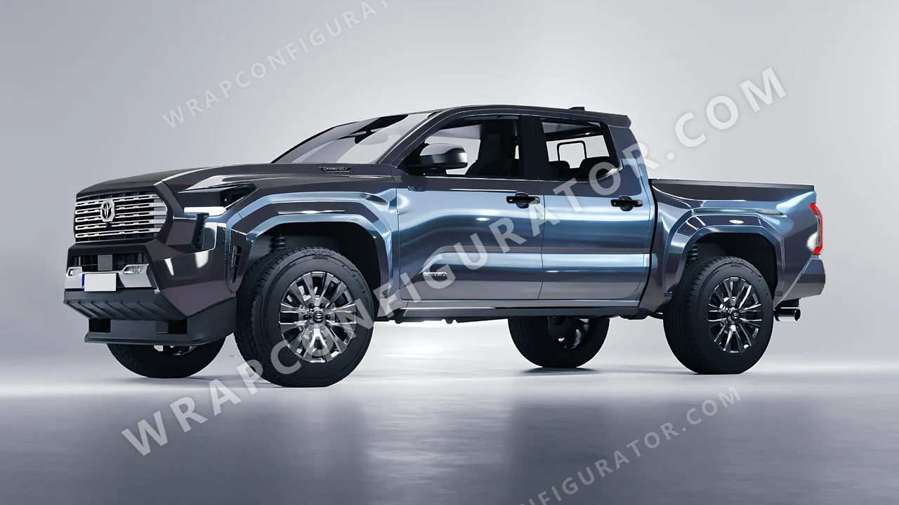 Grey Toyota Tacoma 2024 wrapped in Colourshield PPF by HyperPro Deep Gray HGF03-P