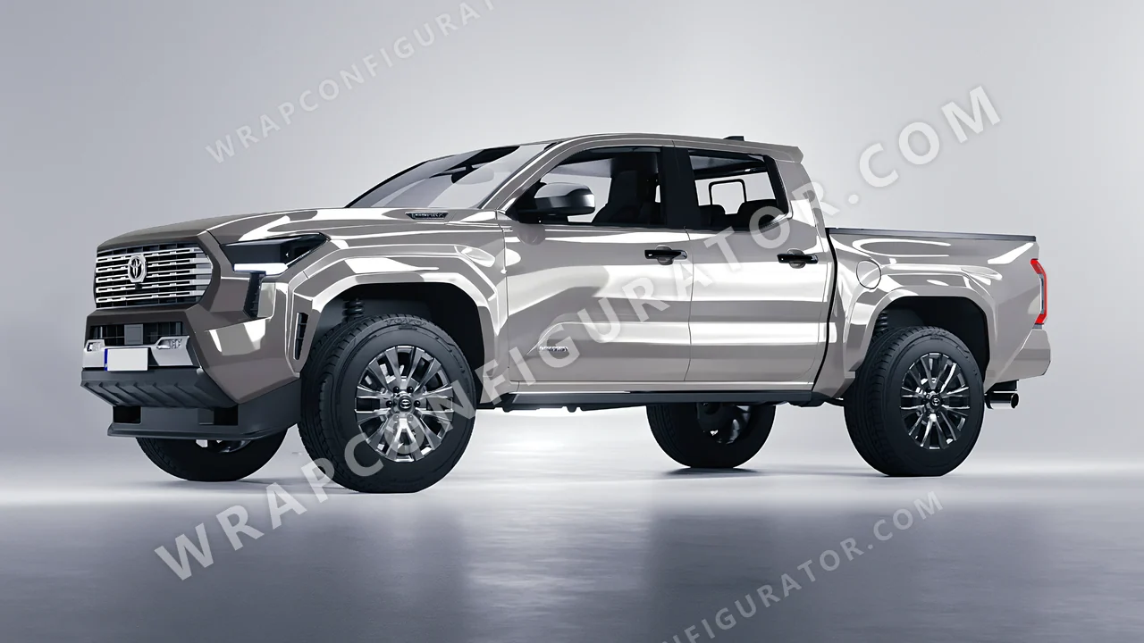 Grey Toyota Tacoma 2024 wrapped in Colourshield PPF by HyperPro Light Space Gray HGF34-P