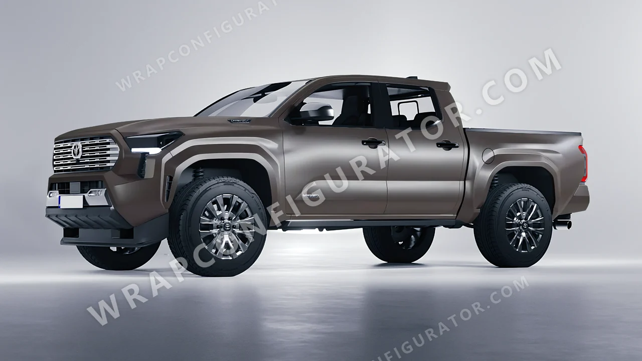 Grey Toyota Tacoma 2024 wrapped in Colourshield PPF by HyperPro Pebble Gray SMF43-P