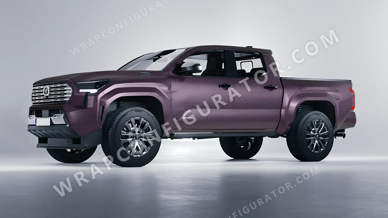 Grey Toyota Tacoma 2024 wrapped in Colourshield PPF by HyperPro Shadow Gray MF39-P