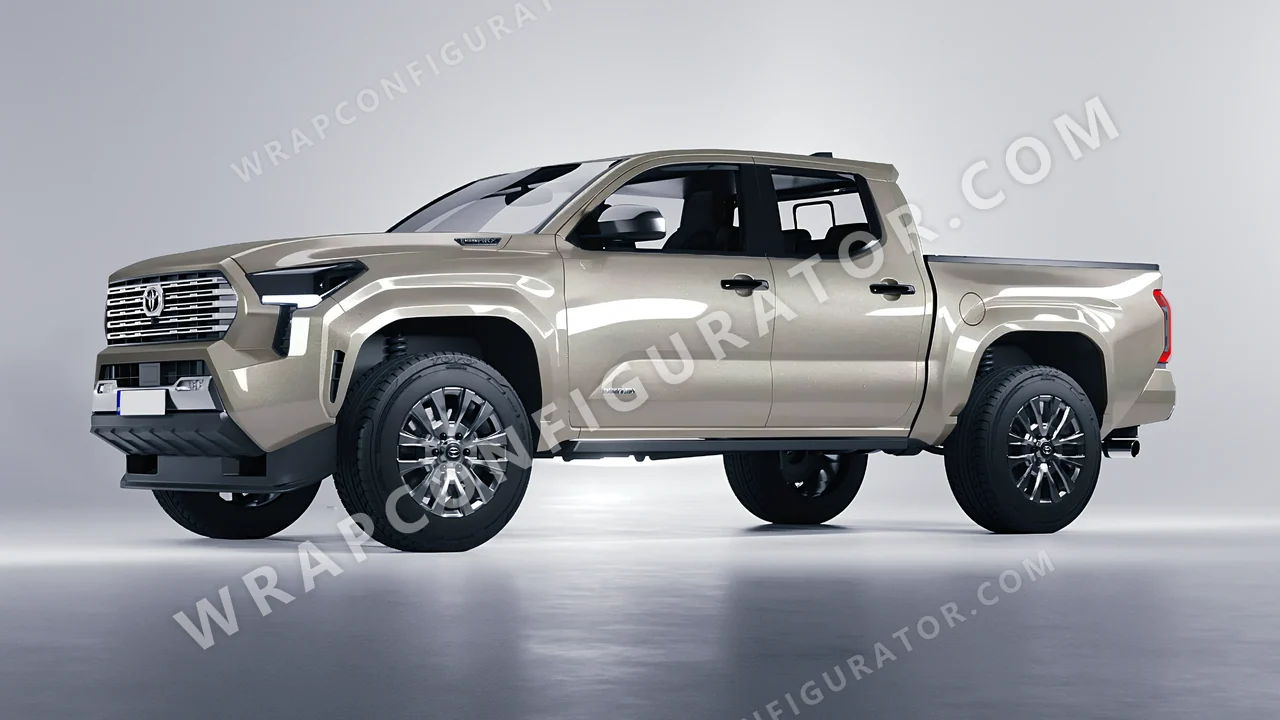 Grey Toyota Tacoma 2024 wrapped in Colourshield PPF by HyperPro Shadow Silver GAF14-P