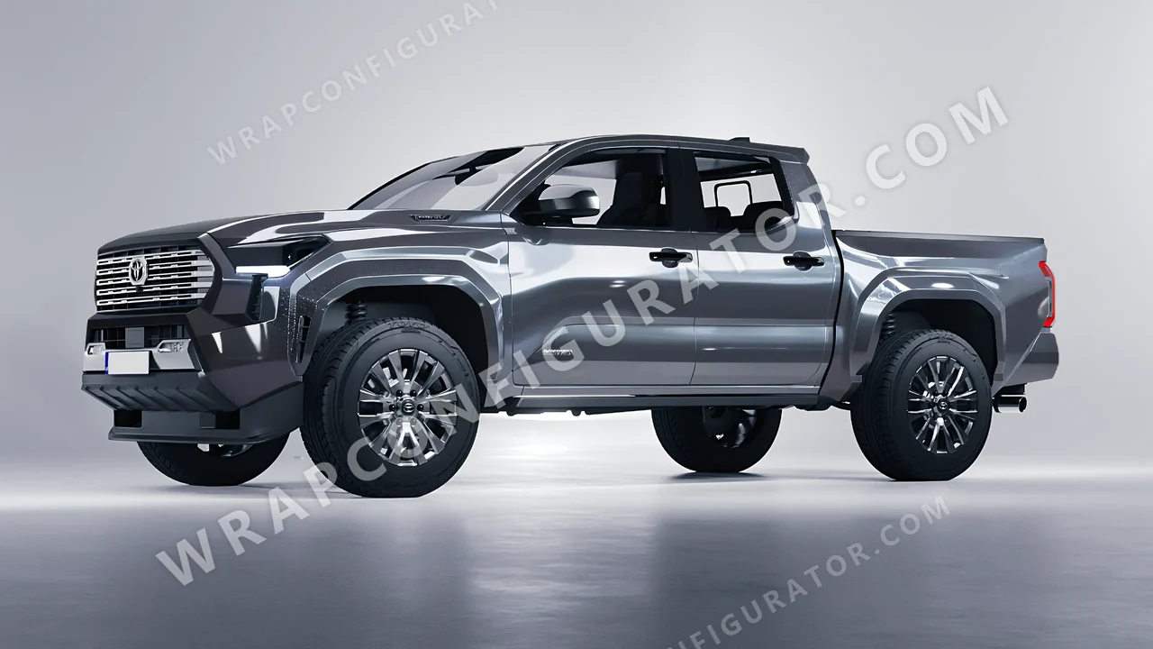 Grey Toyota Tacoma 2024 wrapped in Colourshield PPF by HyperPro Shark Gray HGF102-P