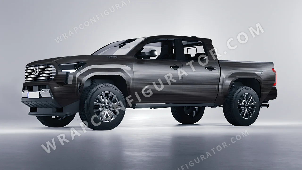 Grey Toyota Tacoma 2024 wrapped in Colourshield PPF by HyperPro Smoke Fade MBF04-P