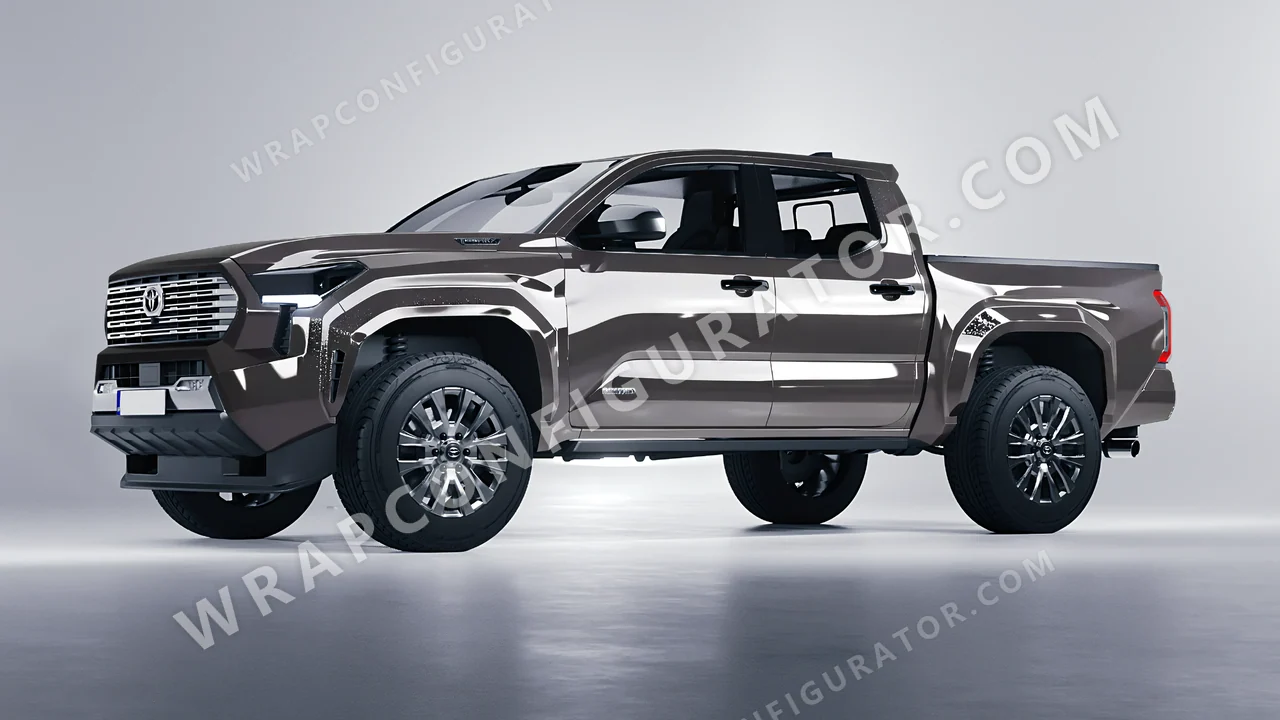 Grey Toyota Tacoma 2024 wrapped in Colourshield PPF by HyperPro Space Gray HGF05-P