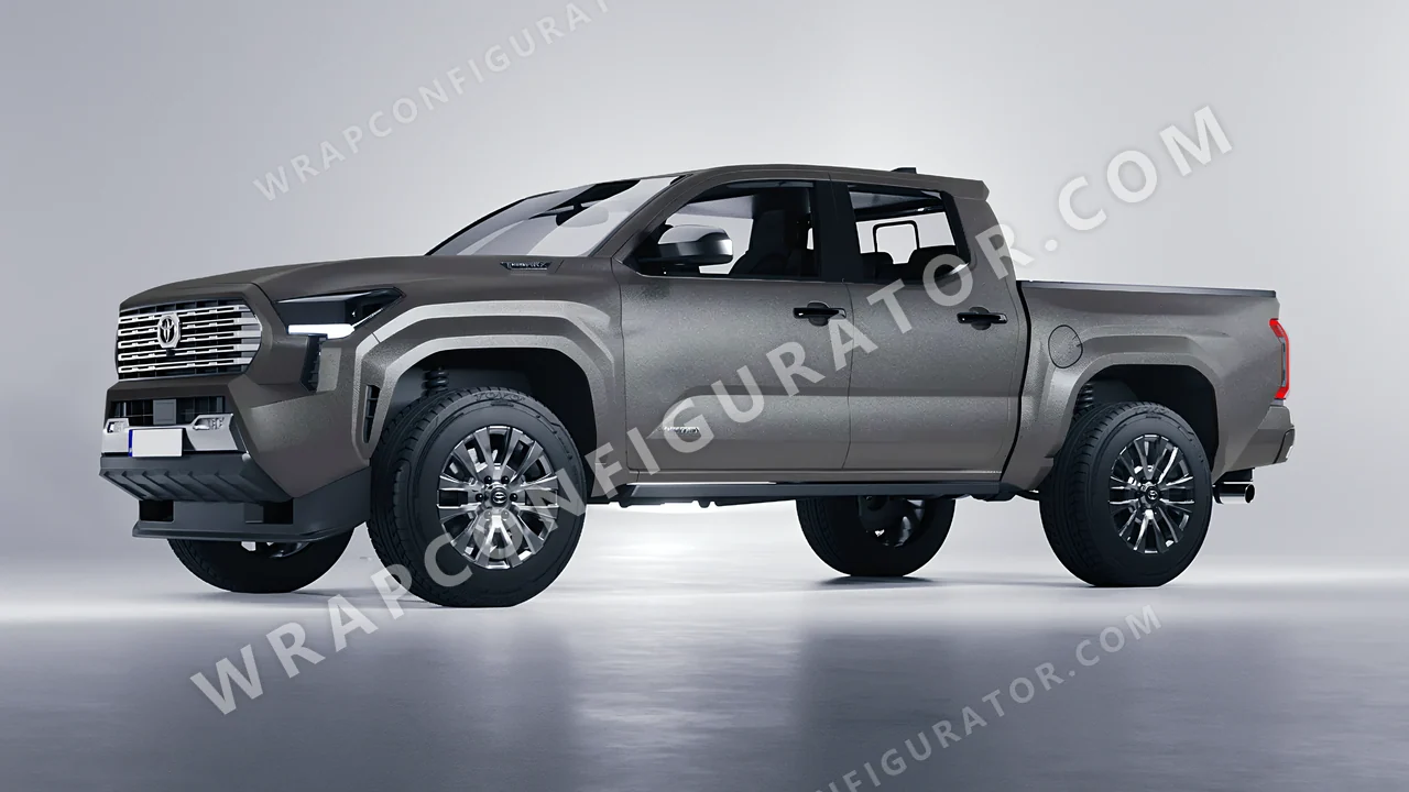 Grey Toyota Tacoma 2024 wrapped in Colourshield PPF by HyperPro Space Gray MF09-P